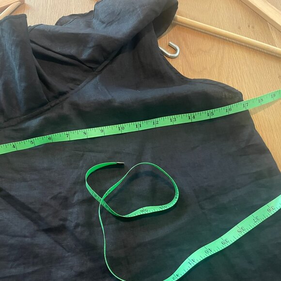 ISABEL MARANT ETOILE BLACK RUFFLE ONE SHOULDER LINEN TOP - ALTERED 40 - Picture 10 of 10